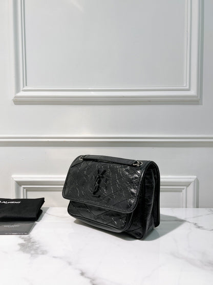 YSL NIKI BABY, Black/Silver