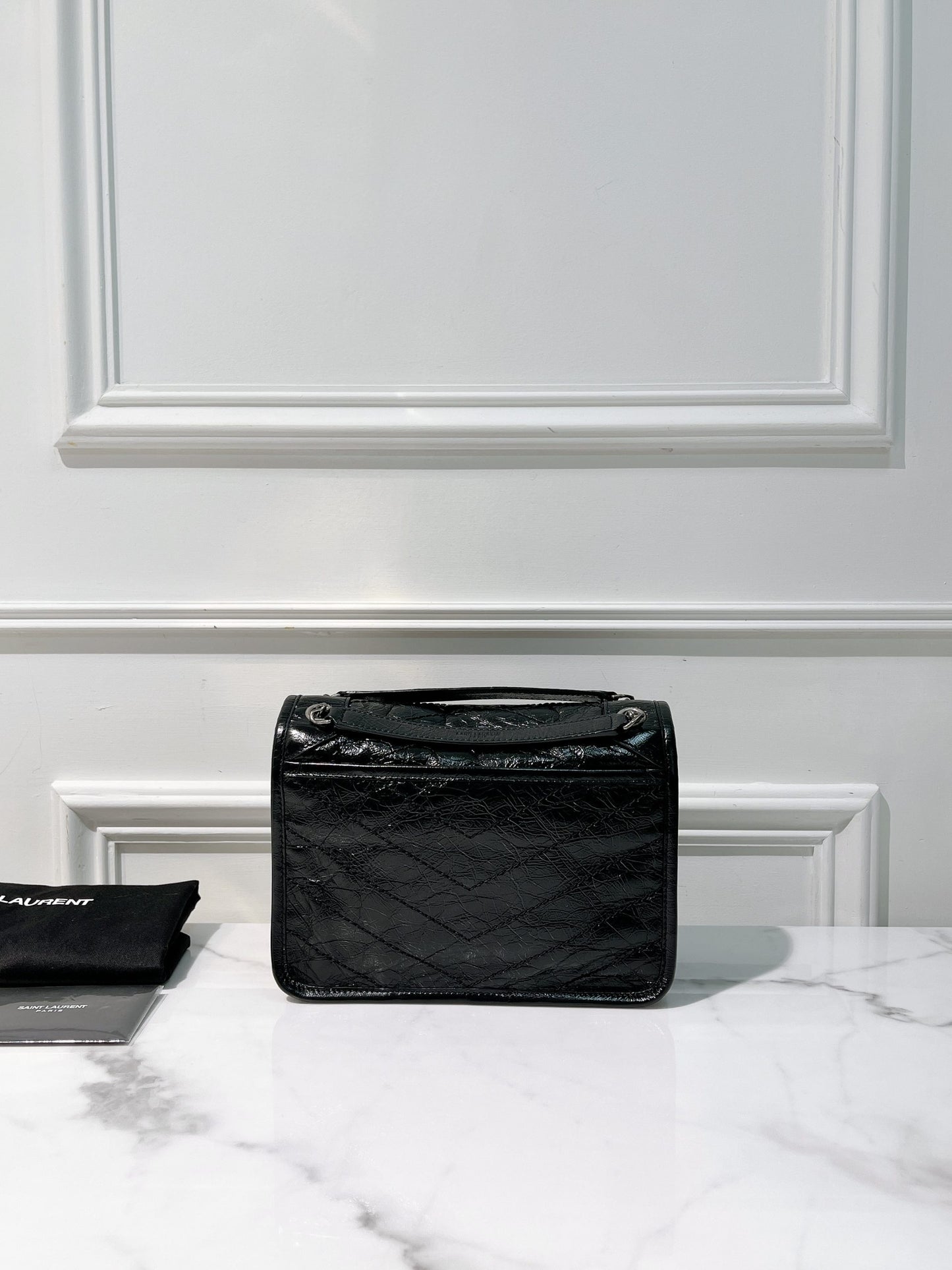 YSL NIKI BABY, Black/Silver