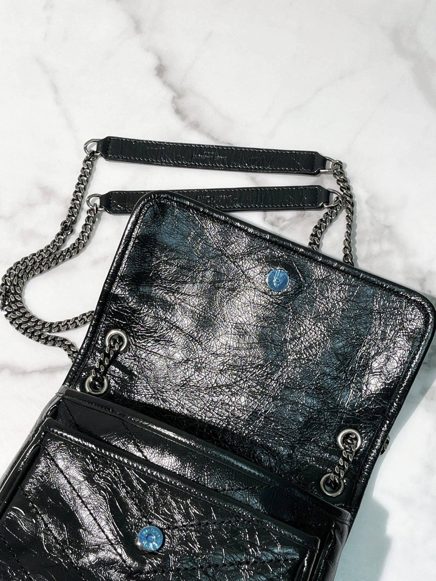 YSL NIKI BABY, Black/Silver