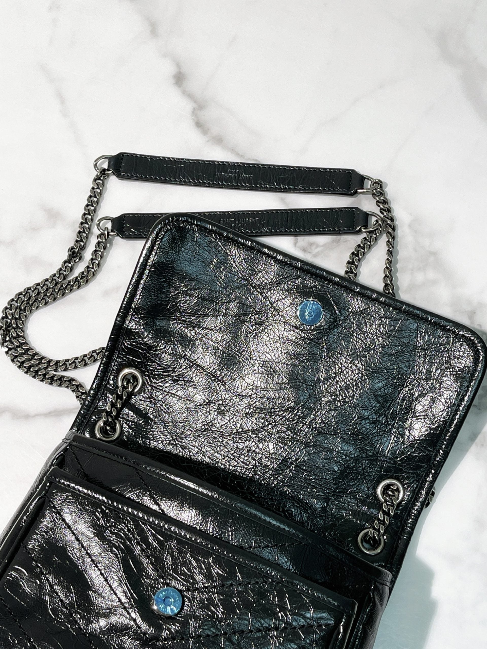 YSL NIKI BABY, Black/Silver