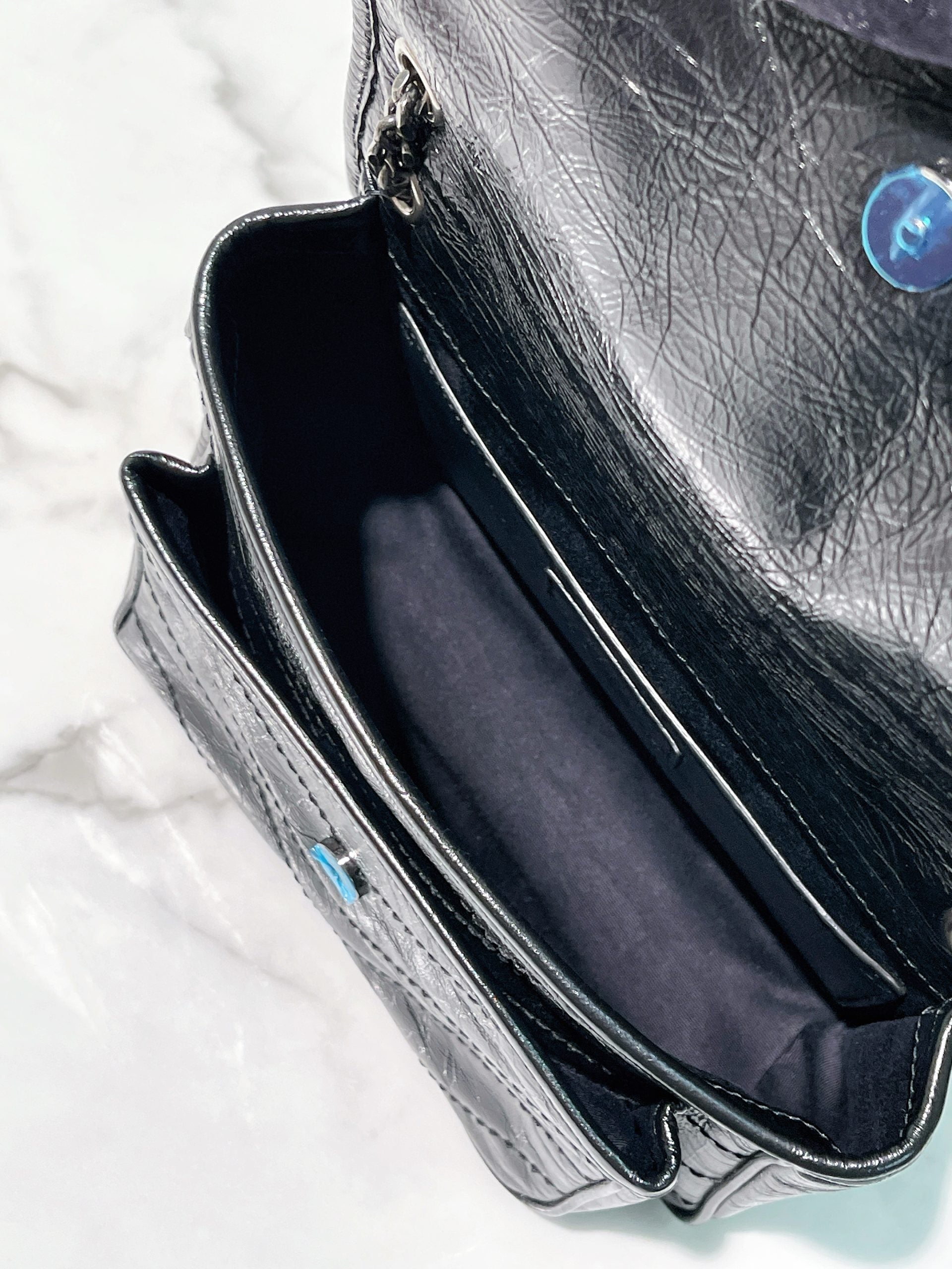 YSL NIKI BABY, Black/Silver