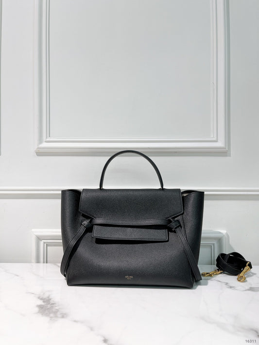 CELINE MINI BELT BAG, Black/Gold