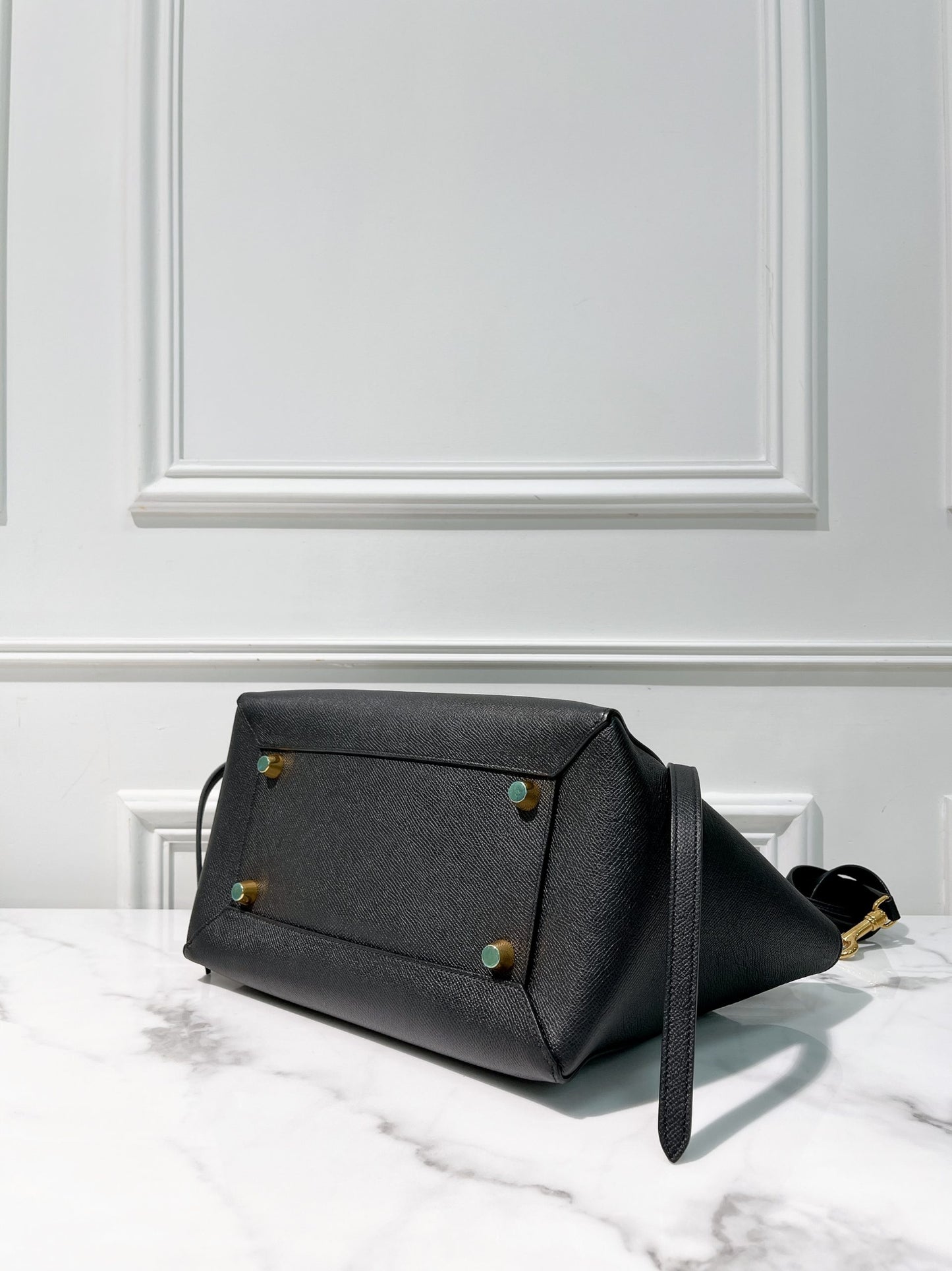 CELINE MINI BELT BAG, Black/Gold