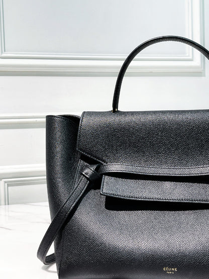 CELINE MINI BELT BAG, Black/Gold