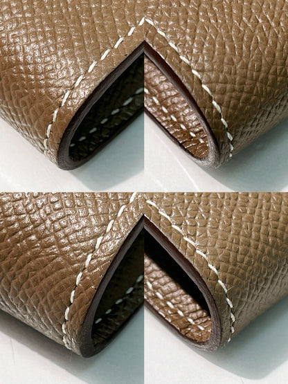 HERMES KELLY LONG WALLET, Etoupe/Silver