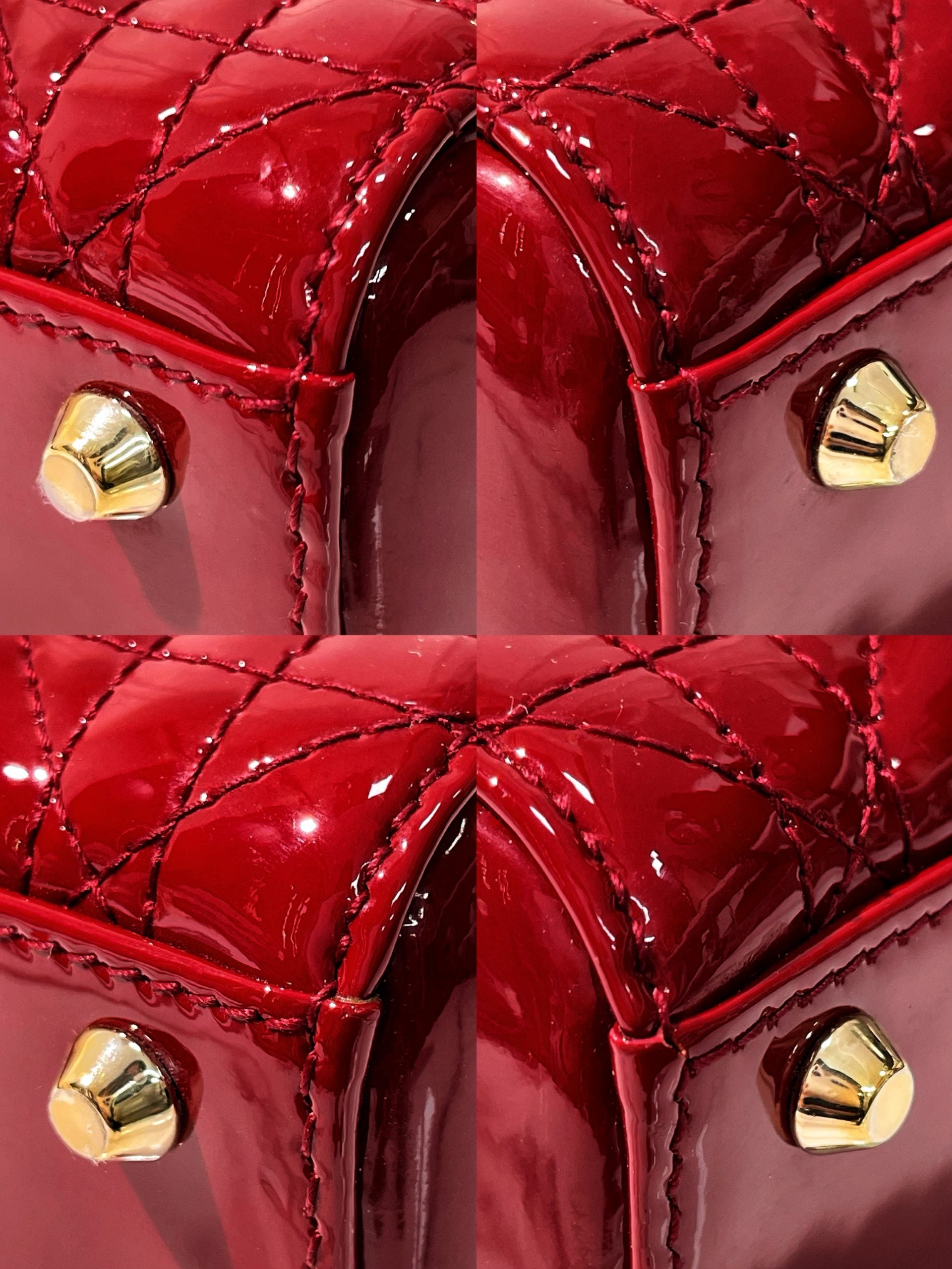 DIOR MINI LADY DIOR, Red/Gold