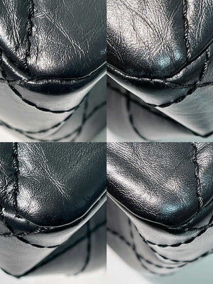 CHANEL SMALL 2.55, Black/Silver