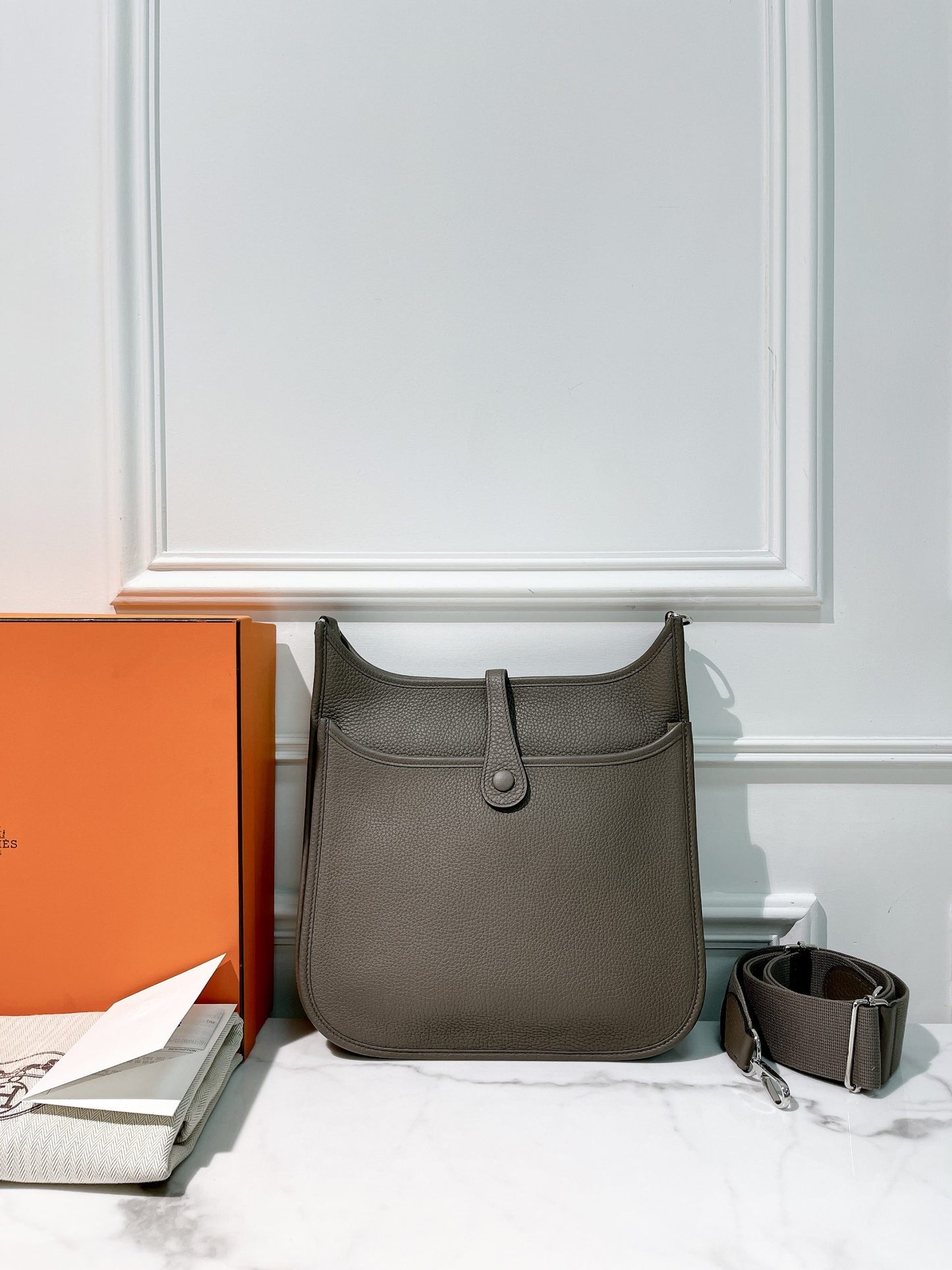 HERMES EVELYNE 29, Gris Etain/Silver