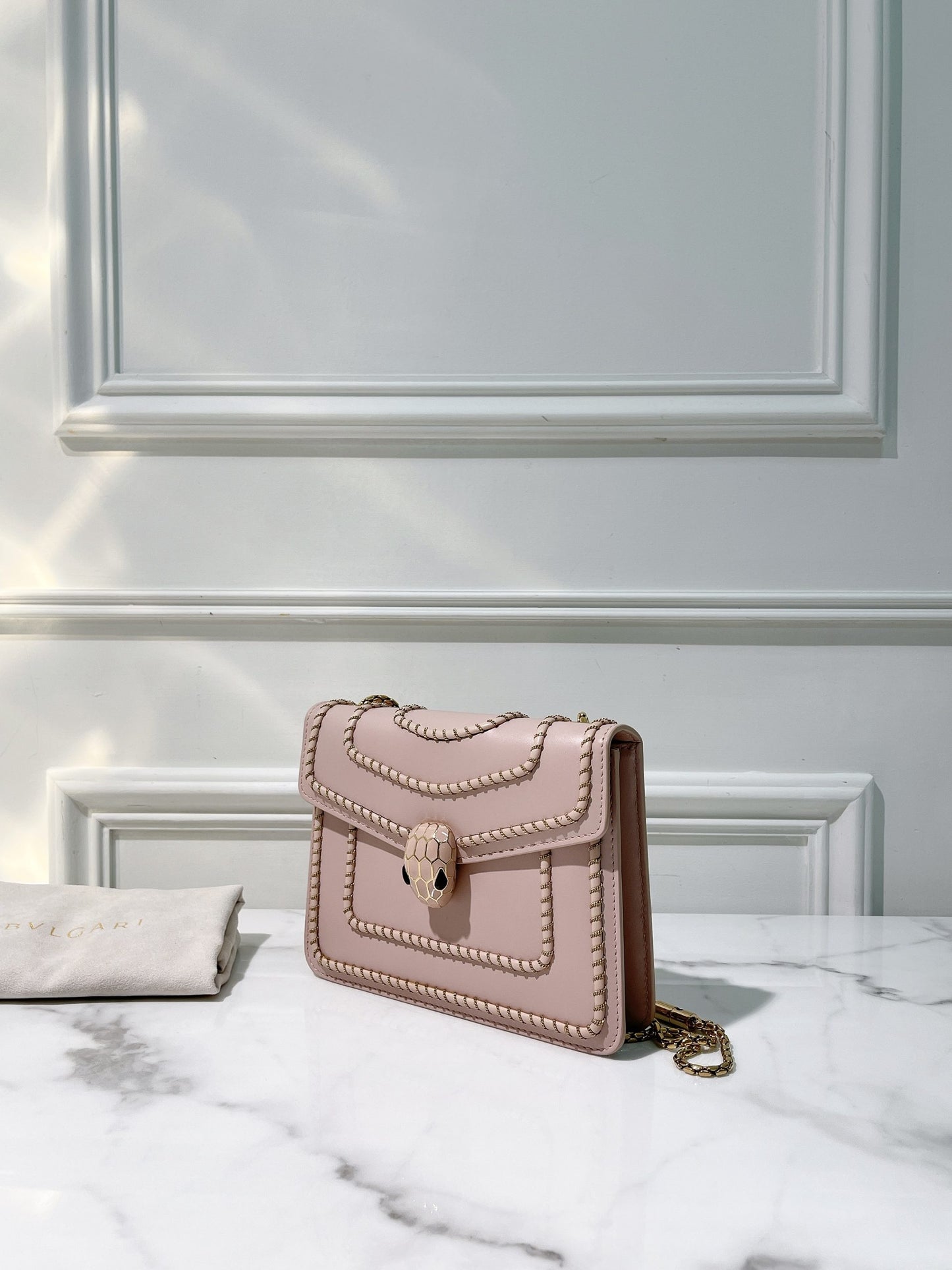 BVLGARI SERPENTI FOREVER BAG, Pink/Gold