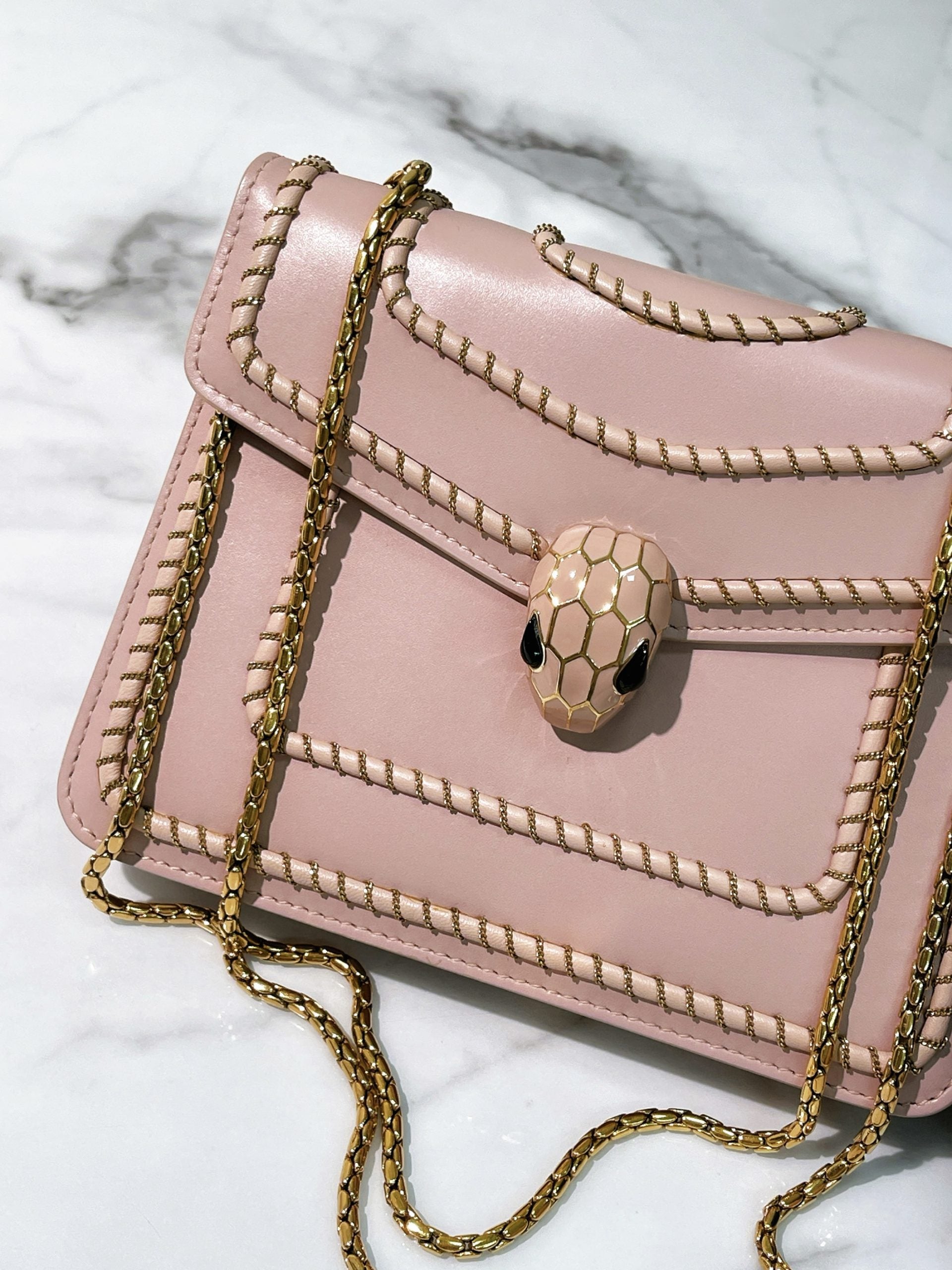 BVLGARI SERPENTI FOREVER BAG, Pink/Gold