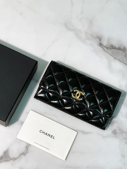 CHANEL 24K WALLET, Black/Gold