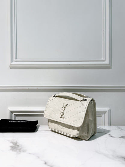 YSL BABY NIKI, White/Silver