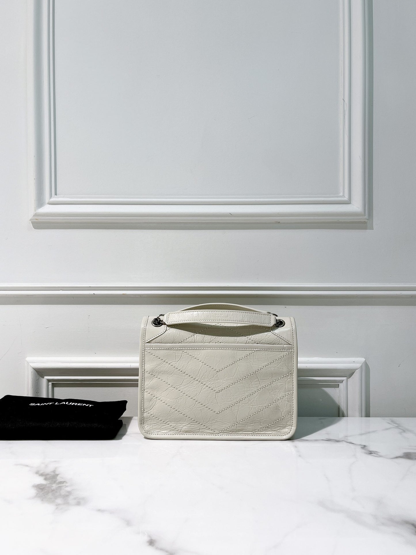 YSL BABY NIKI, White/Silver