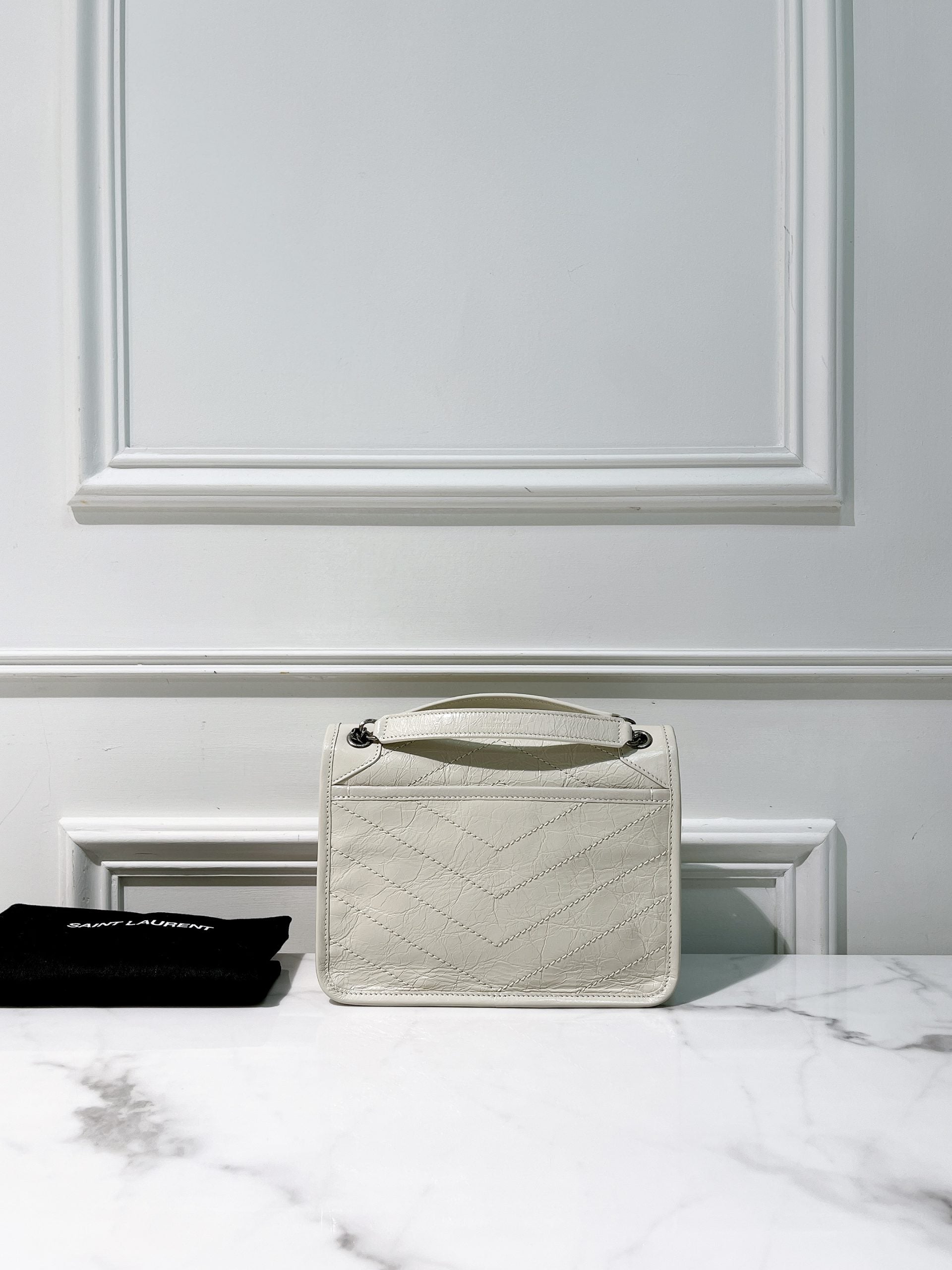 YSL BABY NIKI, White/Silver