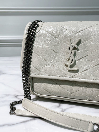 YSL BABY NIKI, White/Silver