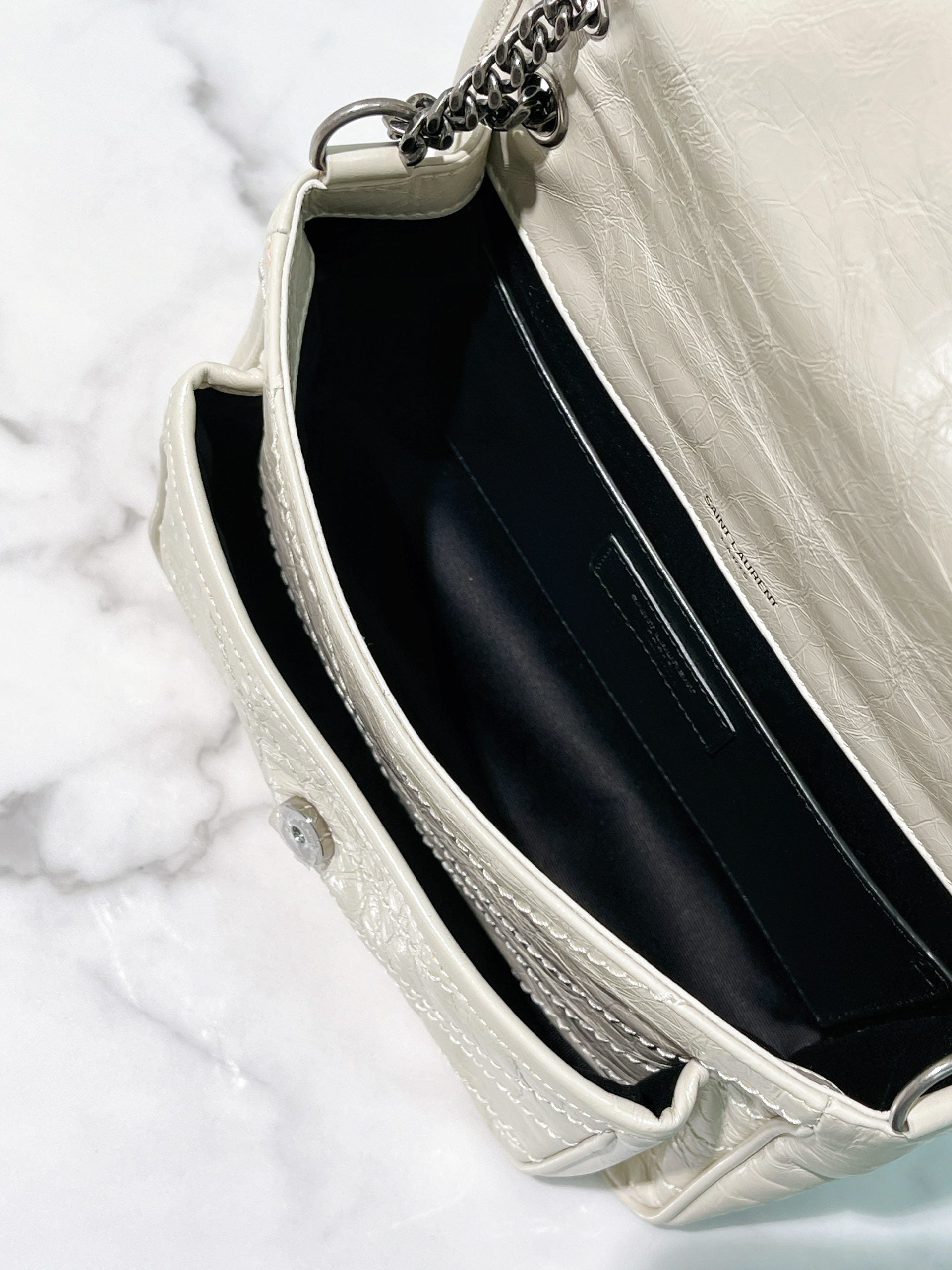 YSL BABY NIKI, White/Silver