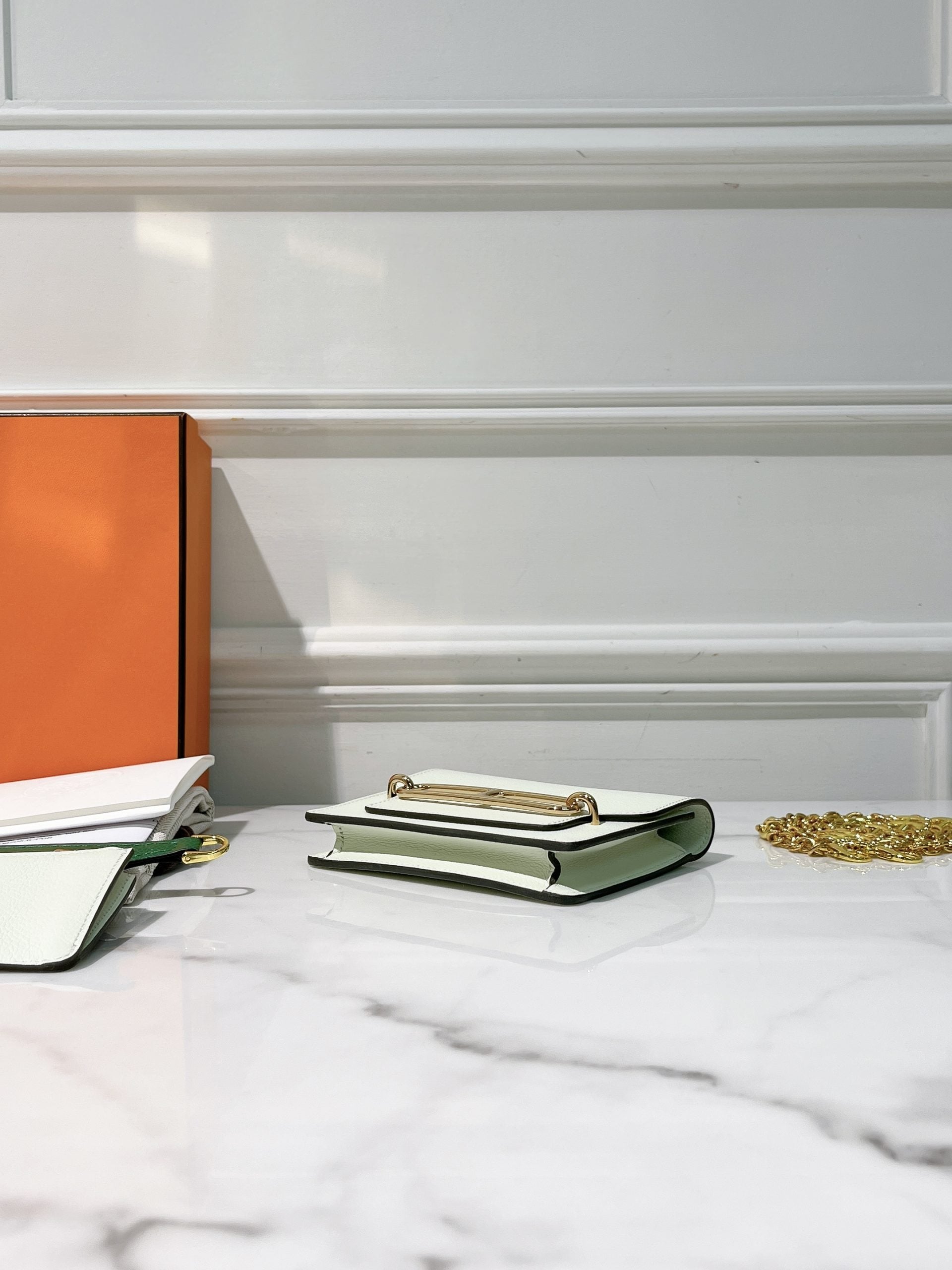 HERMES ROULIS SLIM, Vert Fizz/Gold