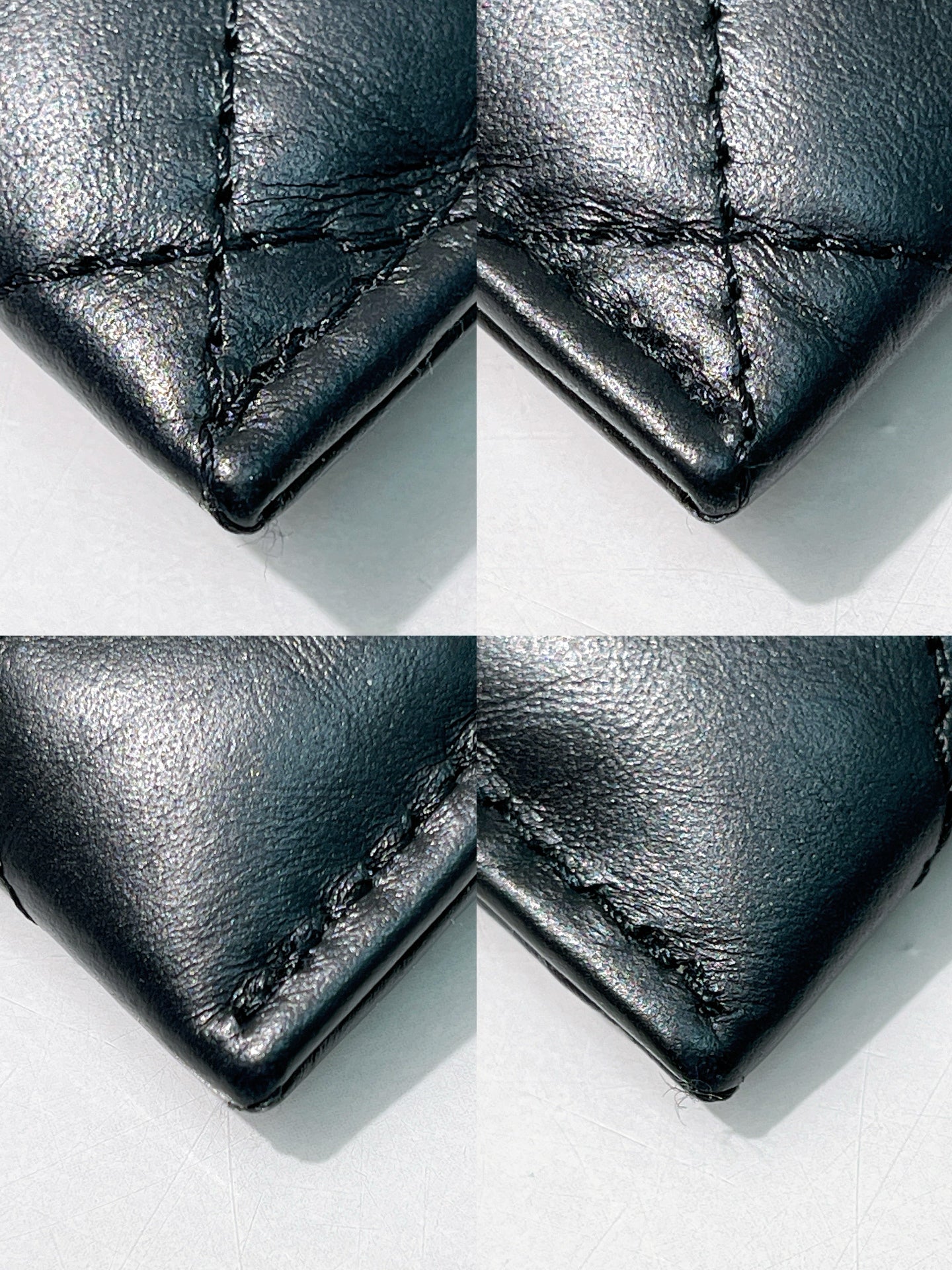 CHANEL 2.55 CARD HOLDER, Black/Gold