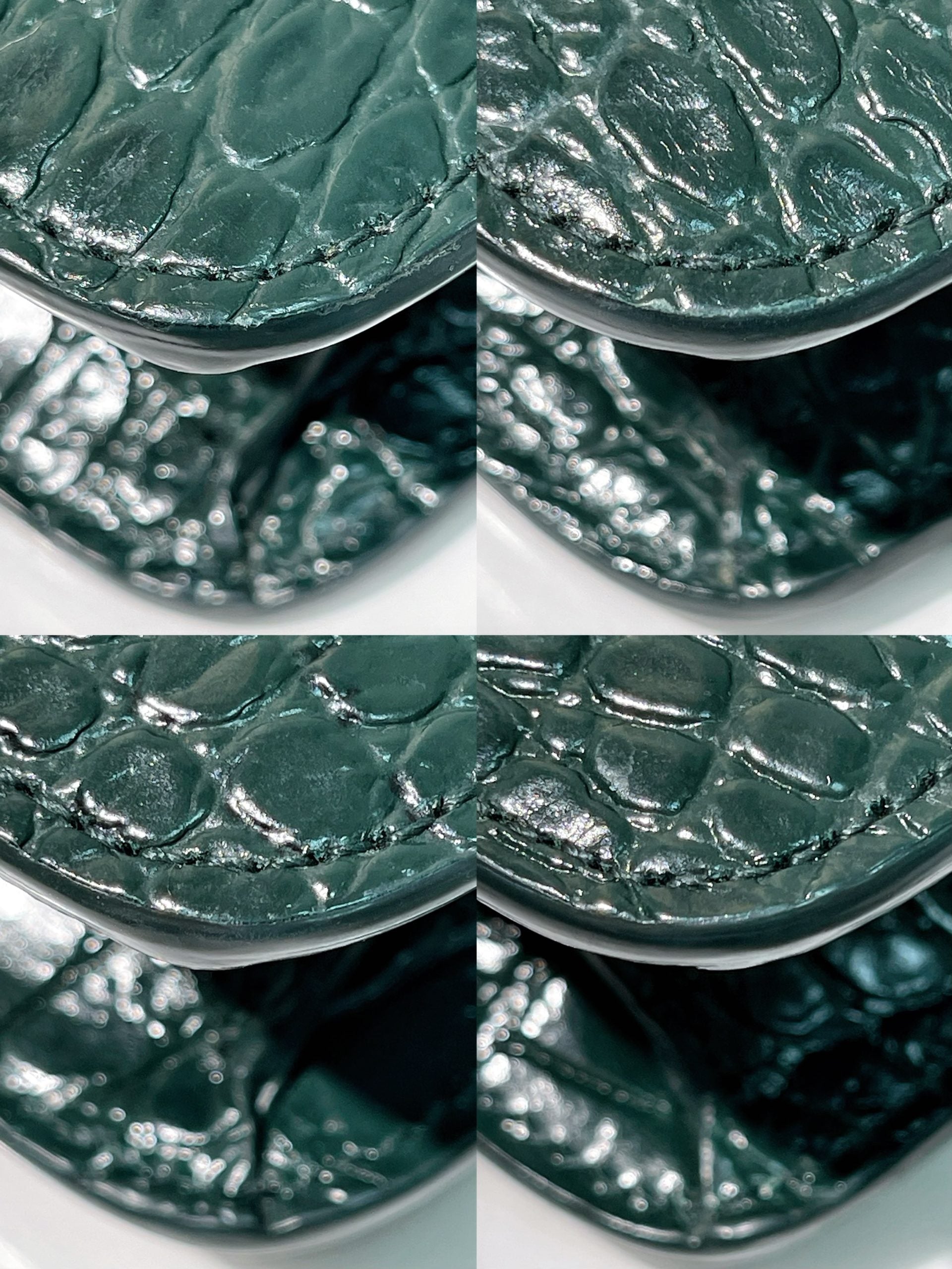 YSL CARRE SHOULDER BAG, Green/Gold