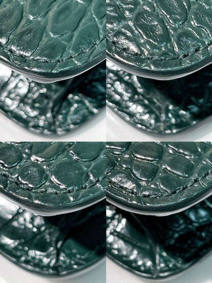 YSL CARRE SHOULDER BAG, Green/Gold