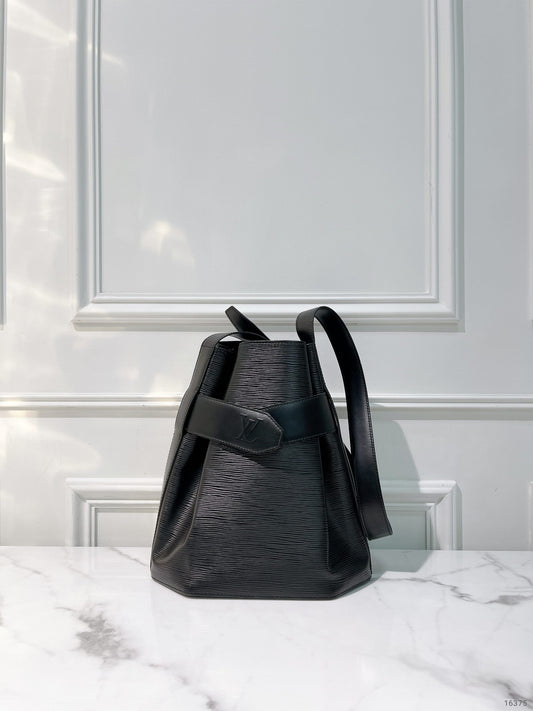 LV VINTAGE BUCKET BAG, Black/Silver