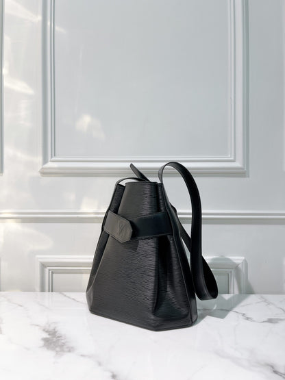 LV VINTAGE BUCKET BAG, Black/Silver