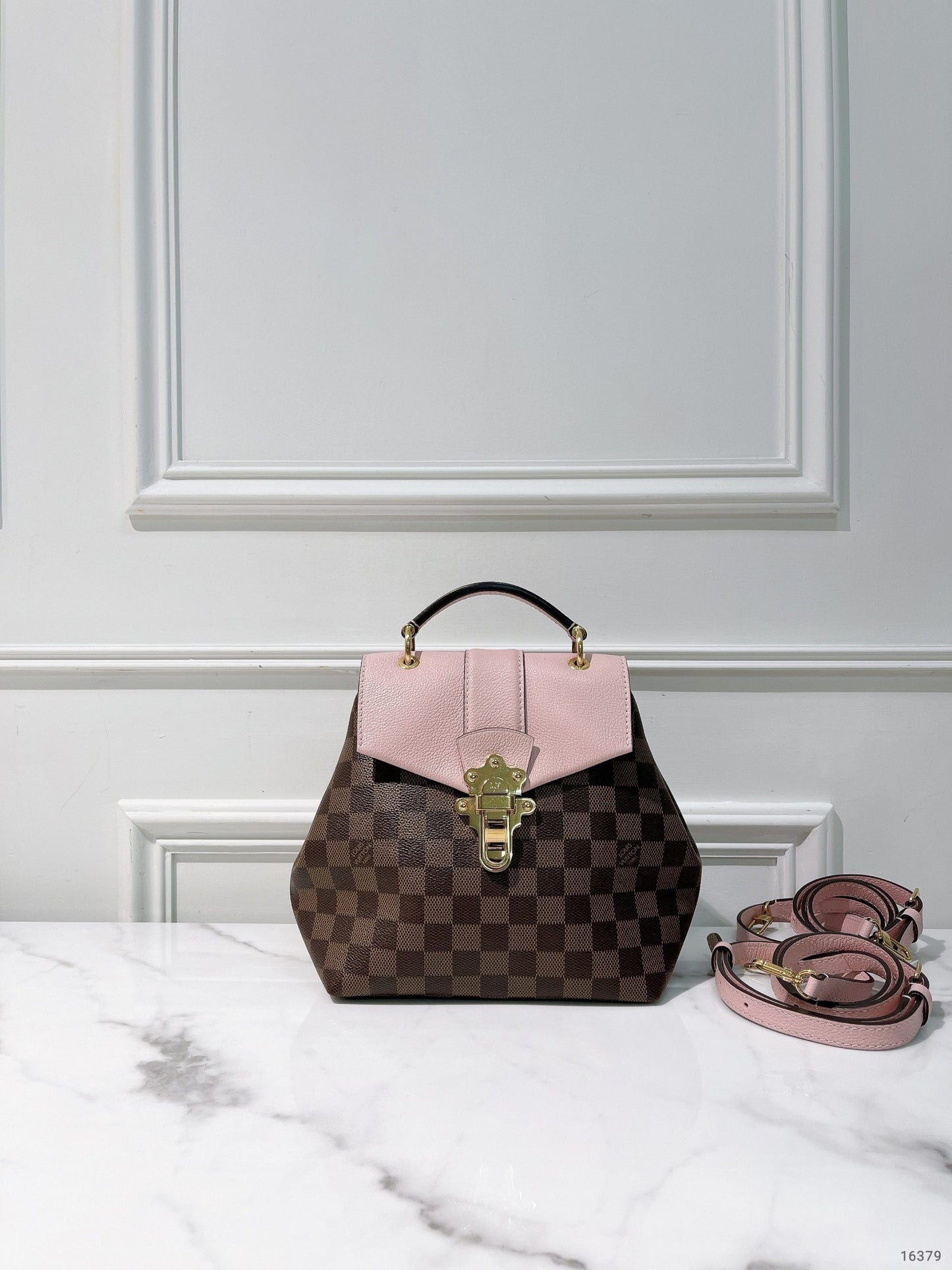 LV CLAPTON BACKPACK, Damier/Pink