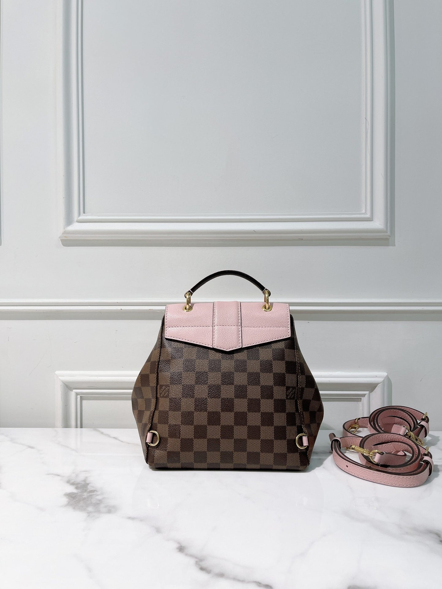 LV CLAPTON BACKPACK, Damier/Pink