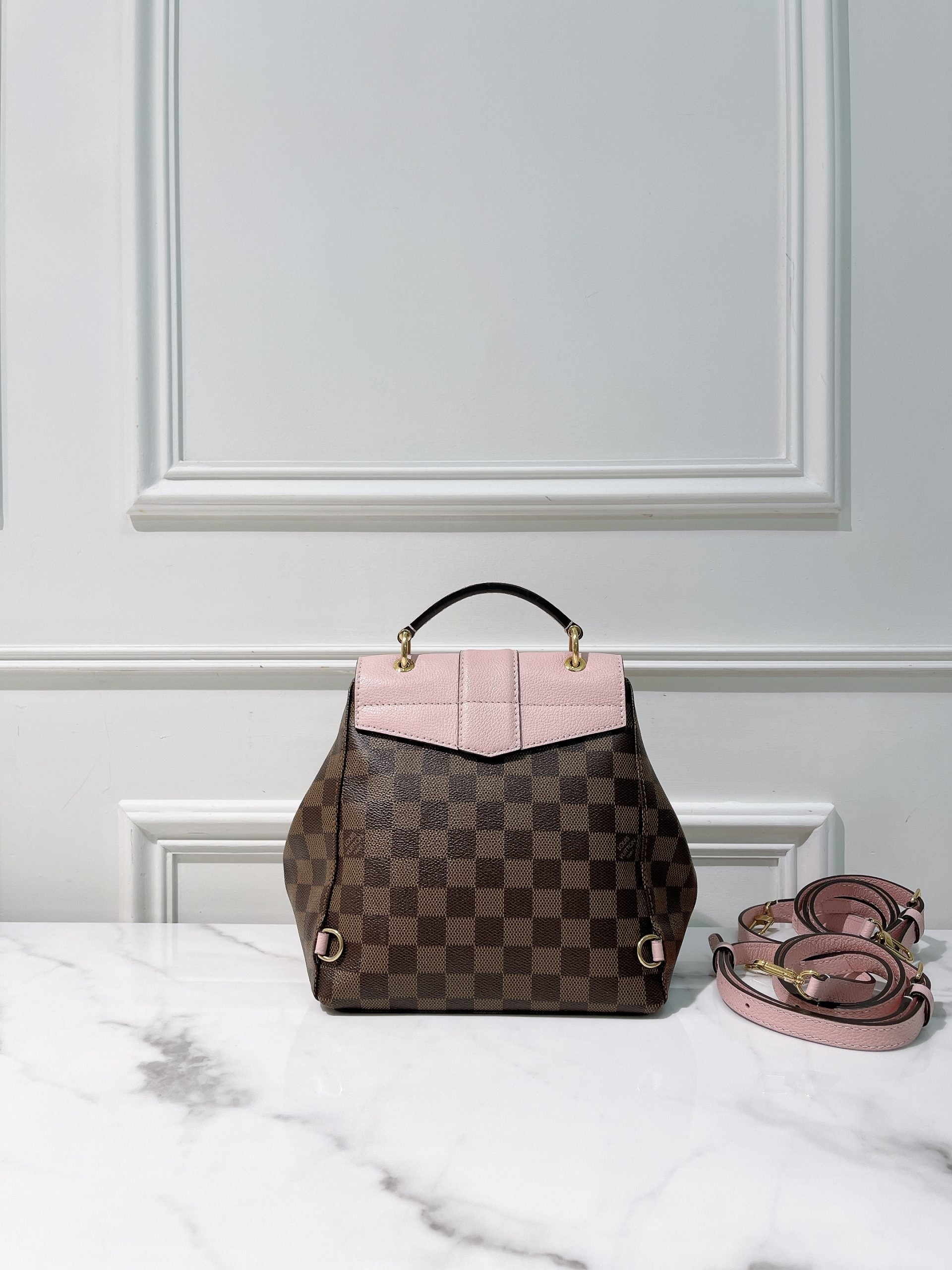 LV CLAPTON BACKPACK, Damier/Pink