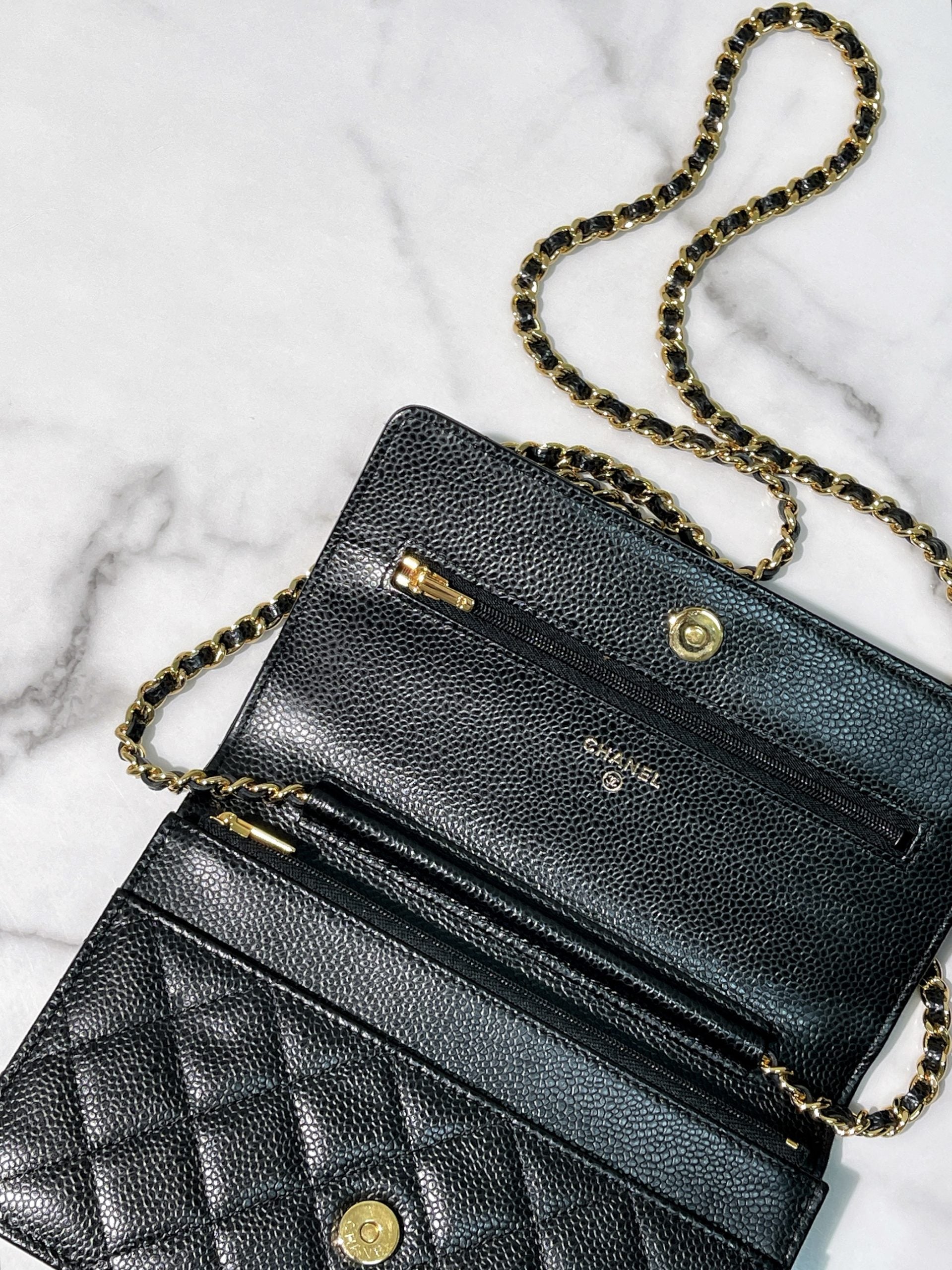 CHANEL WOC, Black/Gold