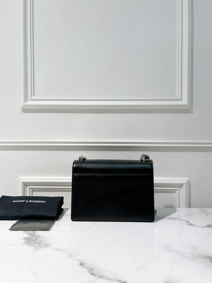 YSL SMALL SUNSET, Black/Silver