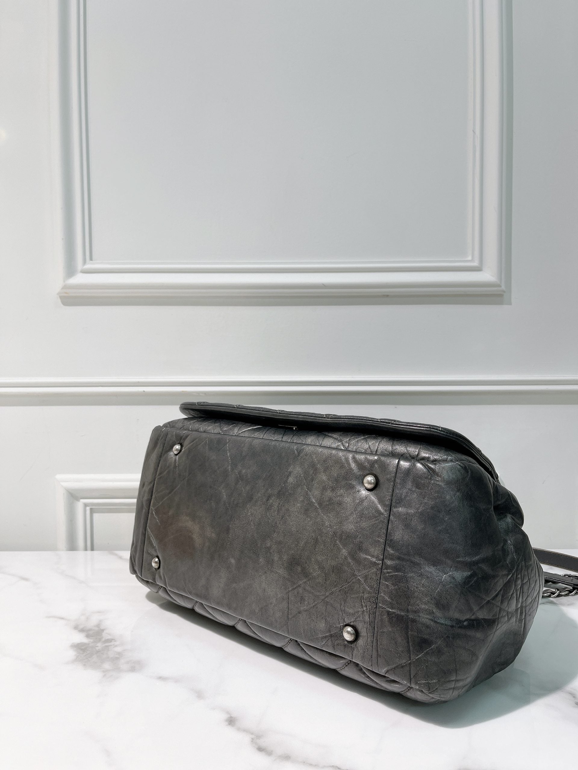 CHANEL FLAP, Black/Silver