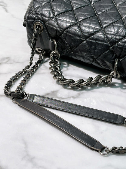 CHANEL FLAP, Black/Silver