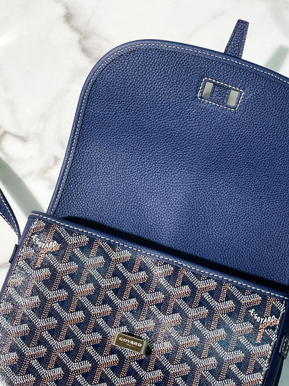 GOYARD BELVEDERE PM, Navy/Silver