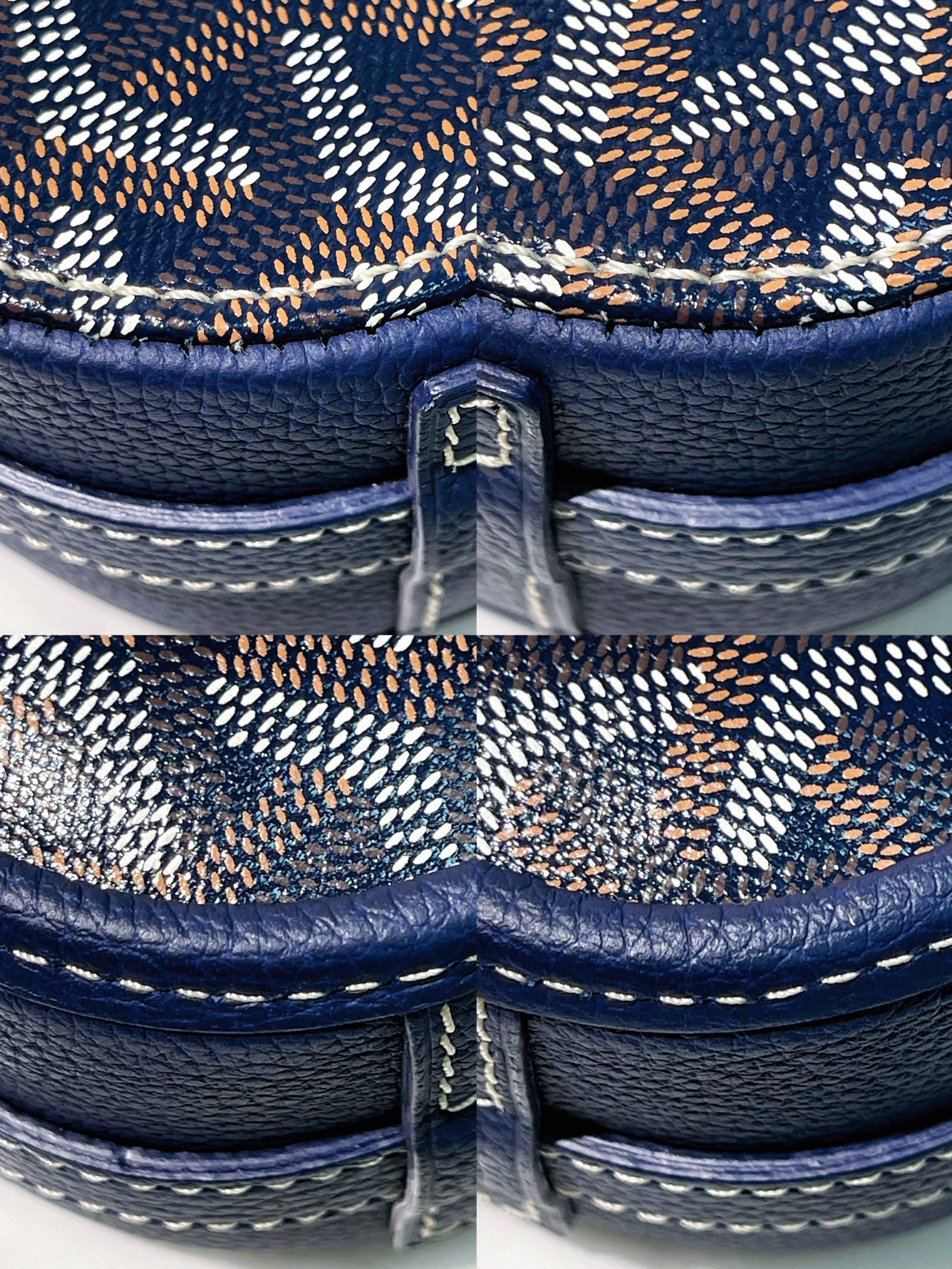 GOYARD BELVEDERE PM, Navy/Silver