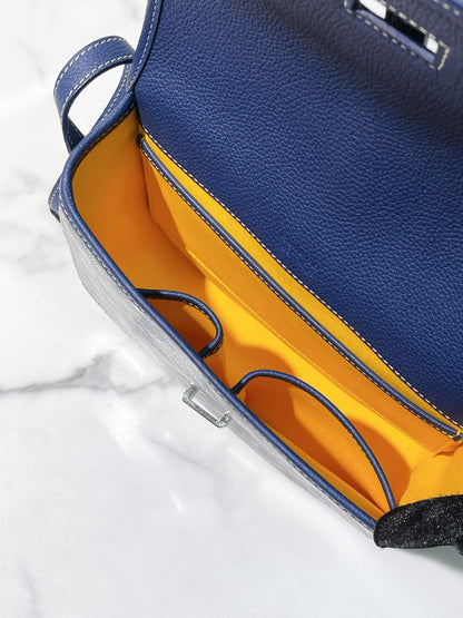 GOYARD BELVEDERE PM, Navy/Silver