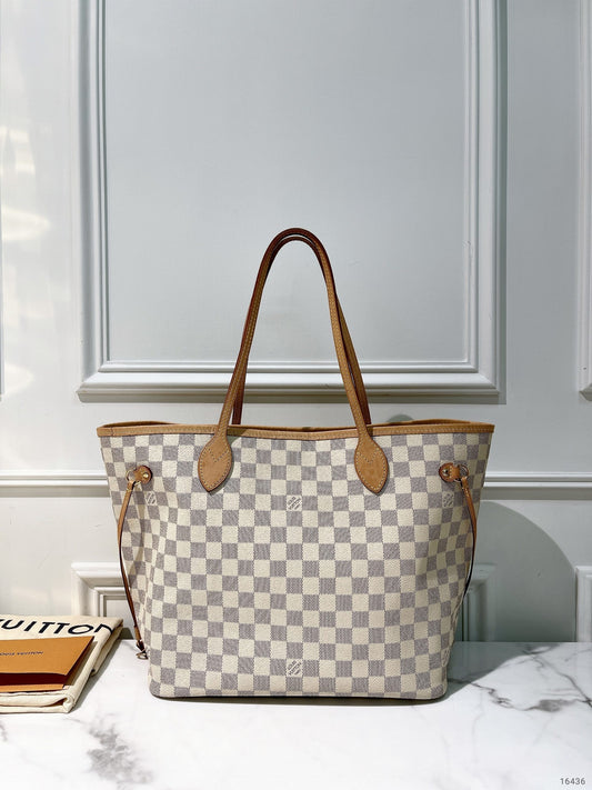 LV NEVERFULL MM, Damier Azur
