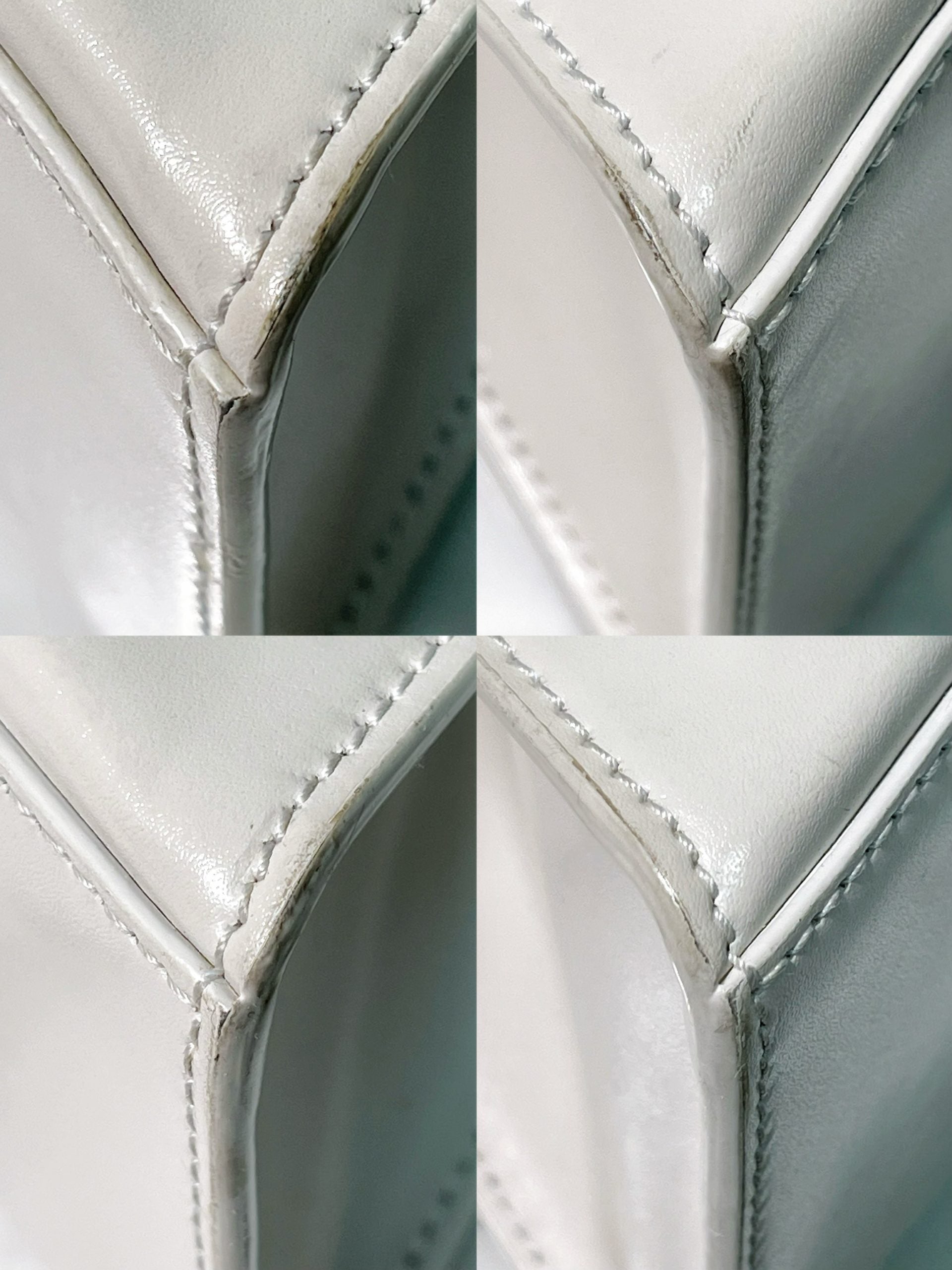 BALENCIAGA HOURGLASS SMALL, White/Silver