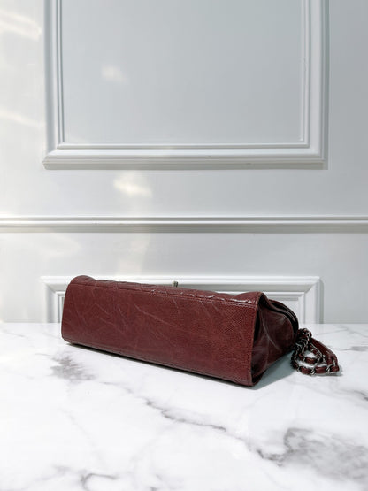 CHANEL FLAP, Red/Silver