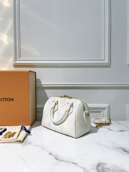LV SPEEDY 20, White Blue/Gold
