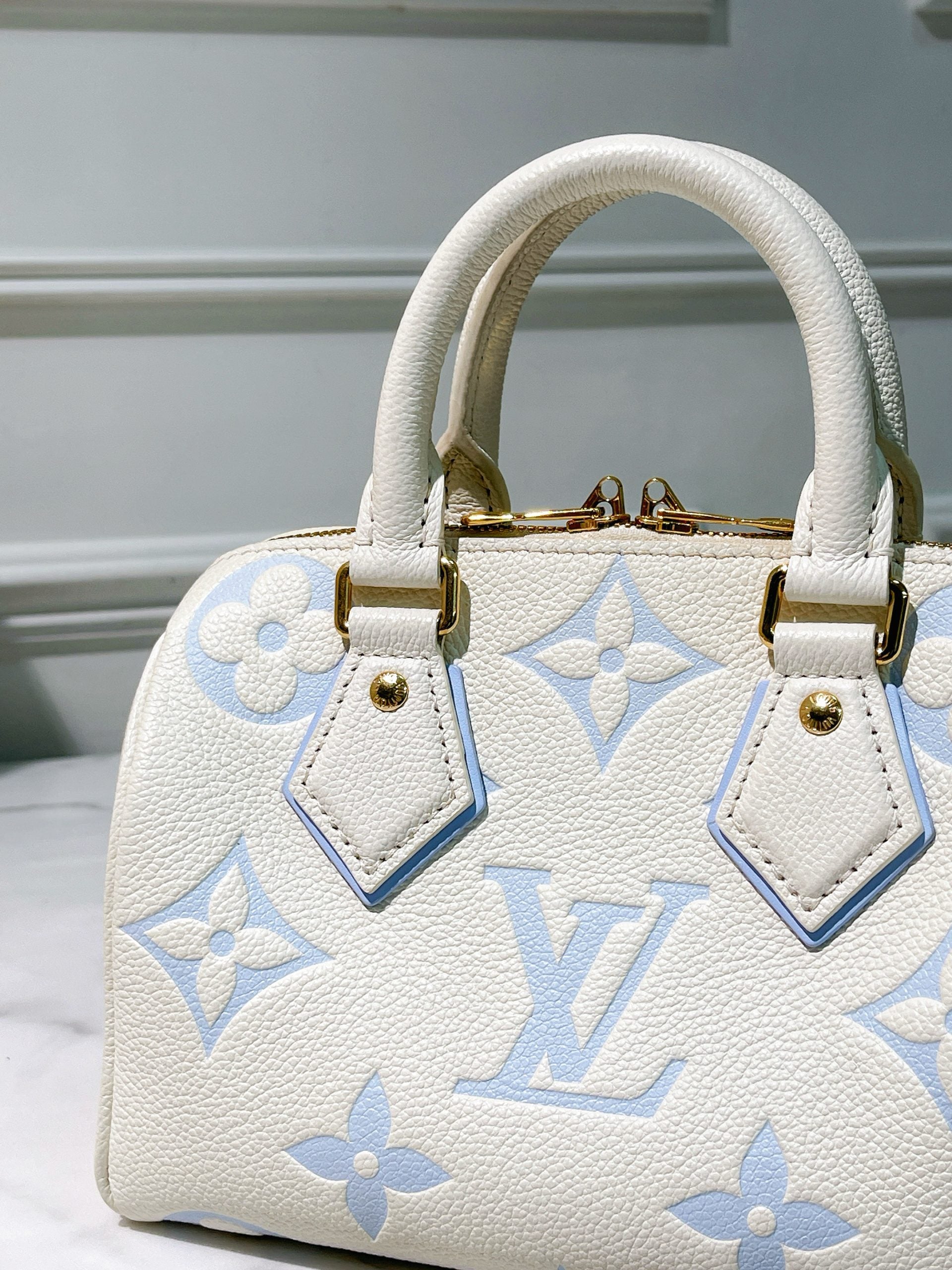LV SPEEDY 20, White Blue/Gold