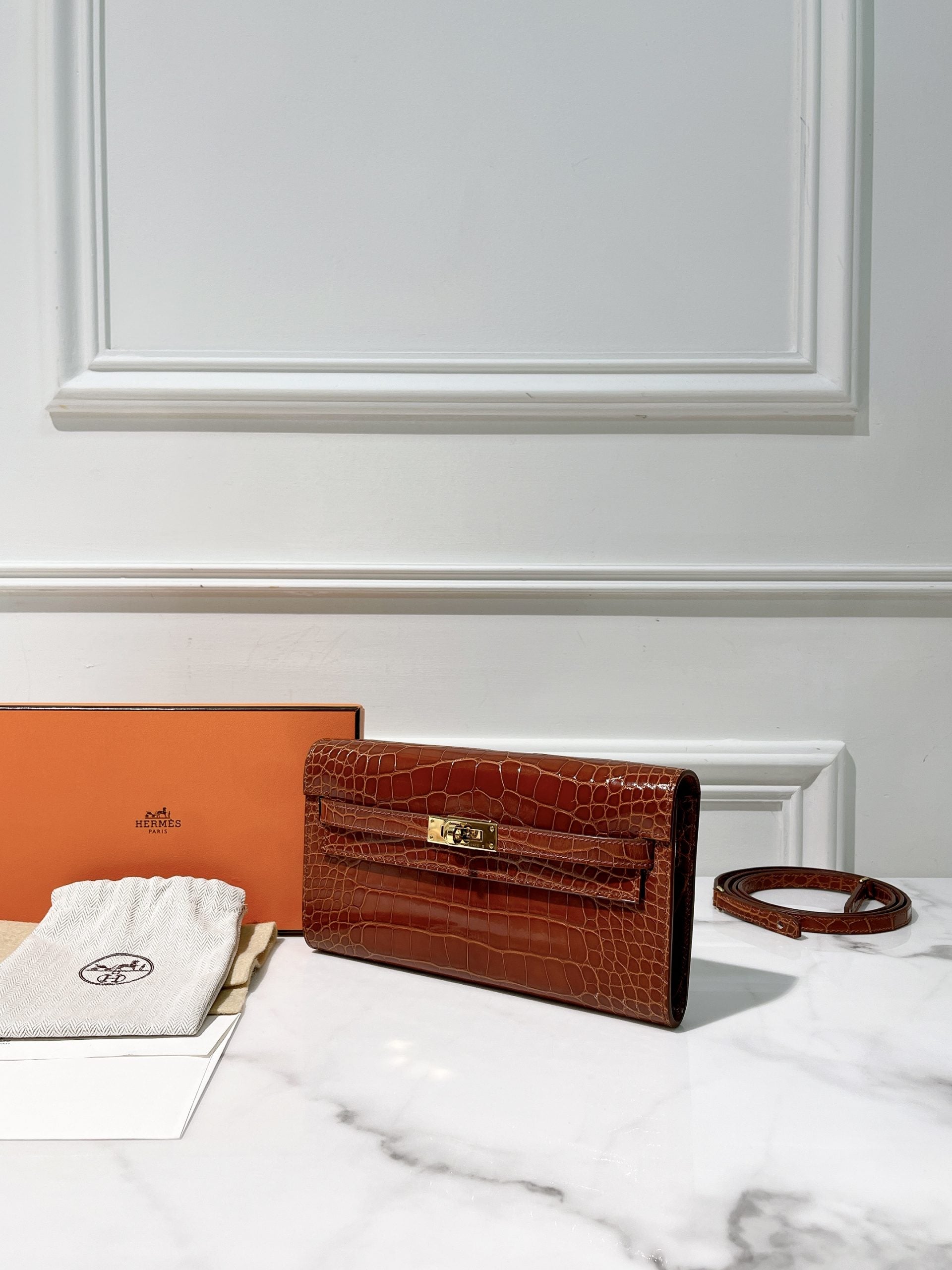 HERMES KELLY TO GO, Etrusque/Silver