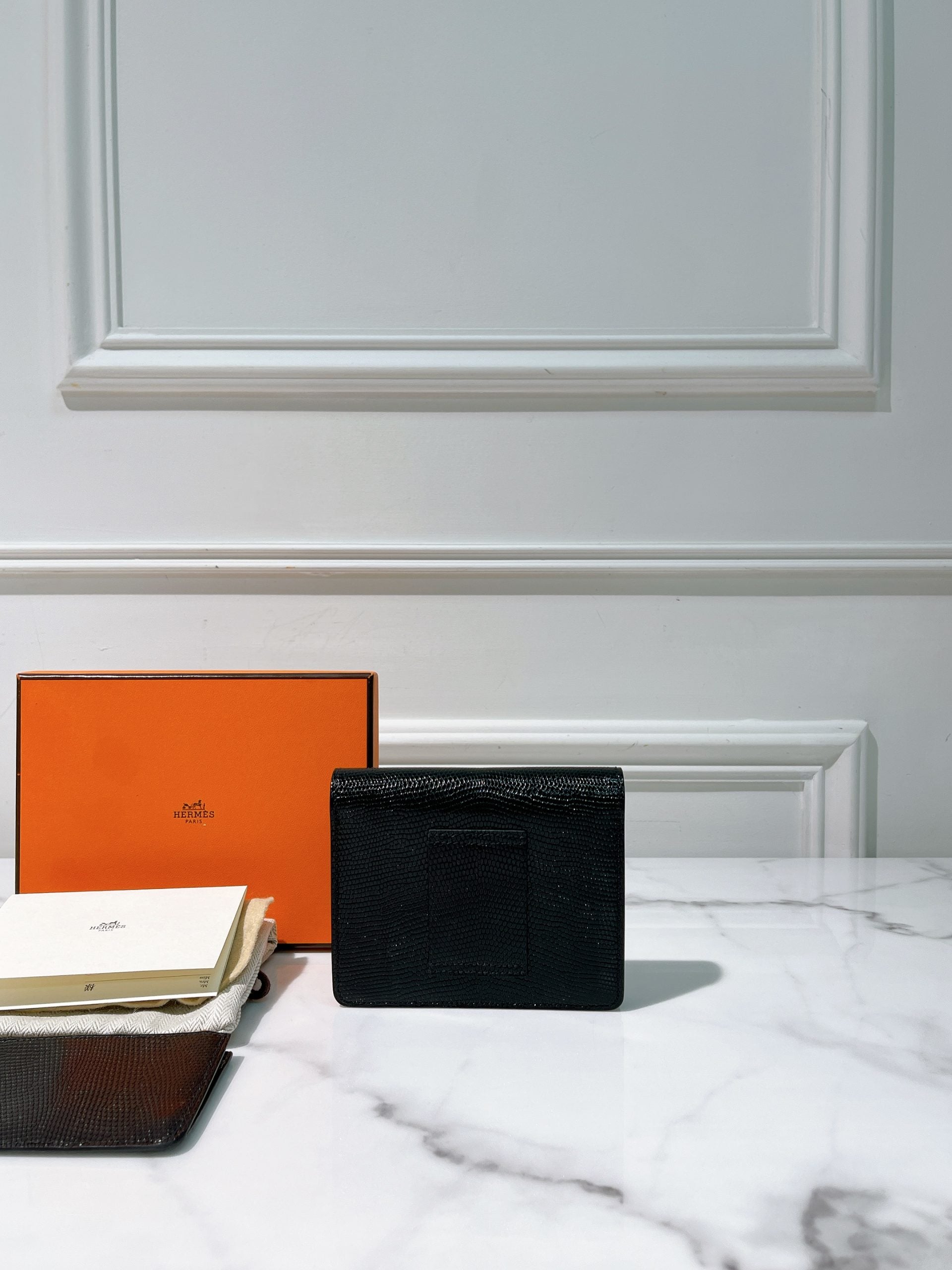 HERMES ROULIS SLIM, Black/Gold