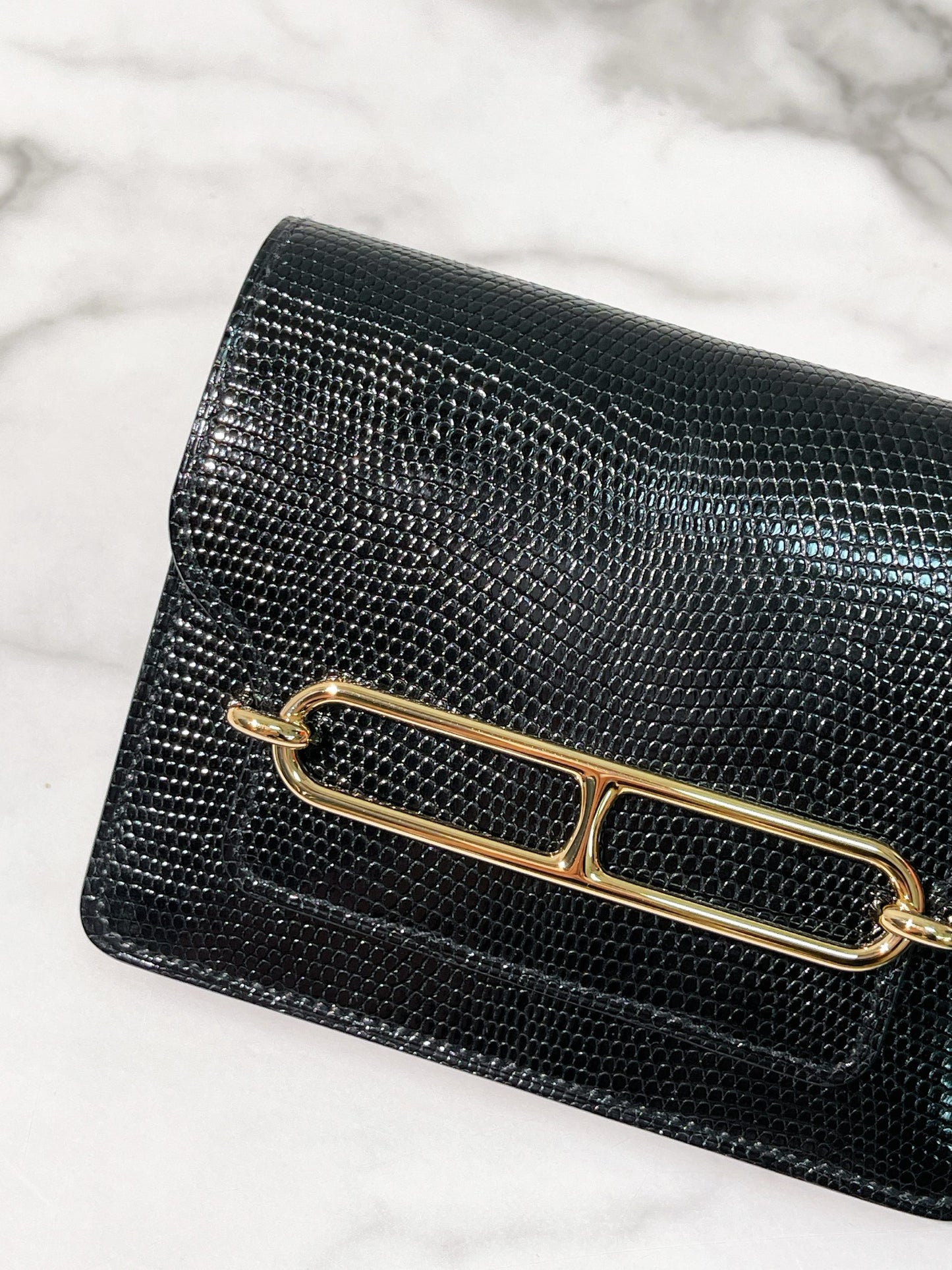 HERMES ROULIS SLIM, Black/Gold