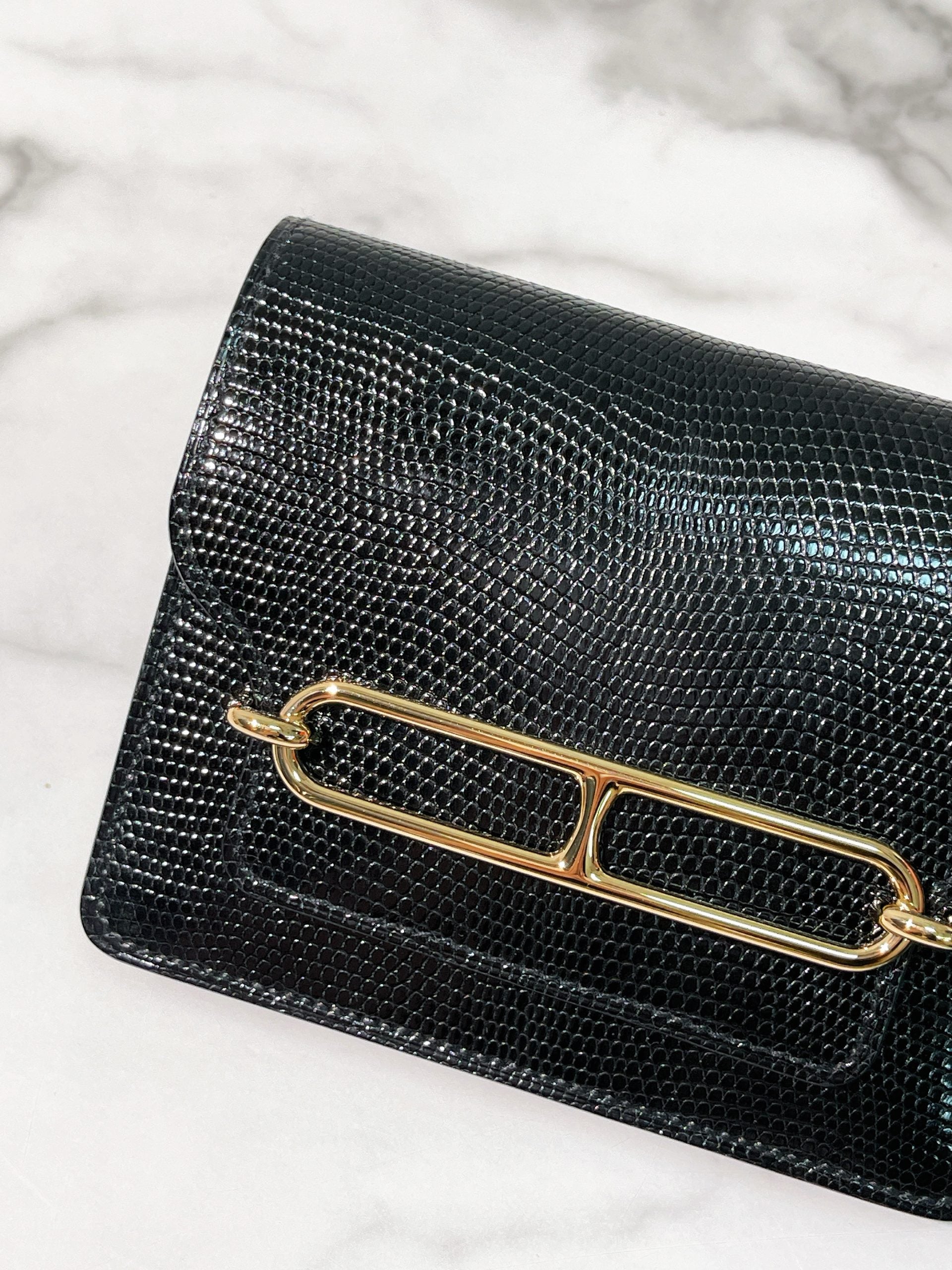 HERMES ROULIS SLIM, Black/Gold