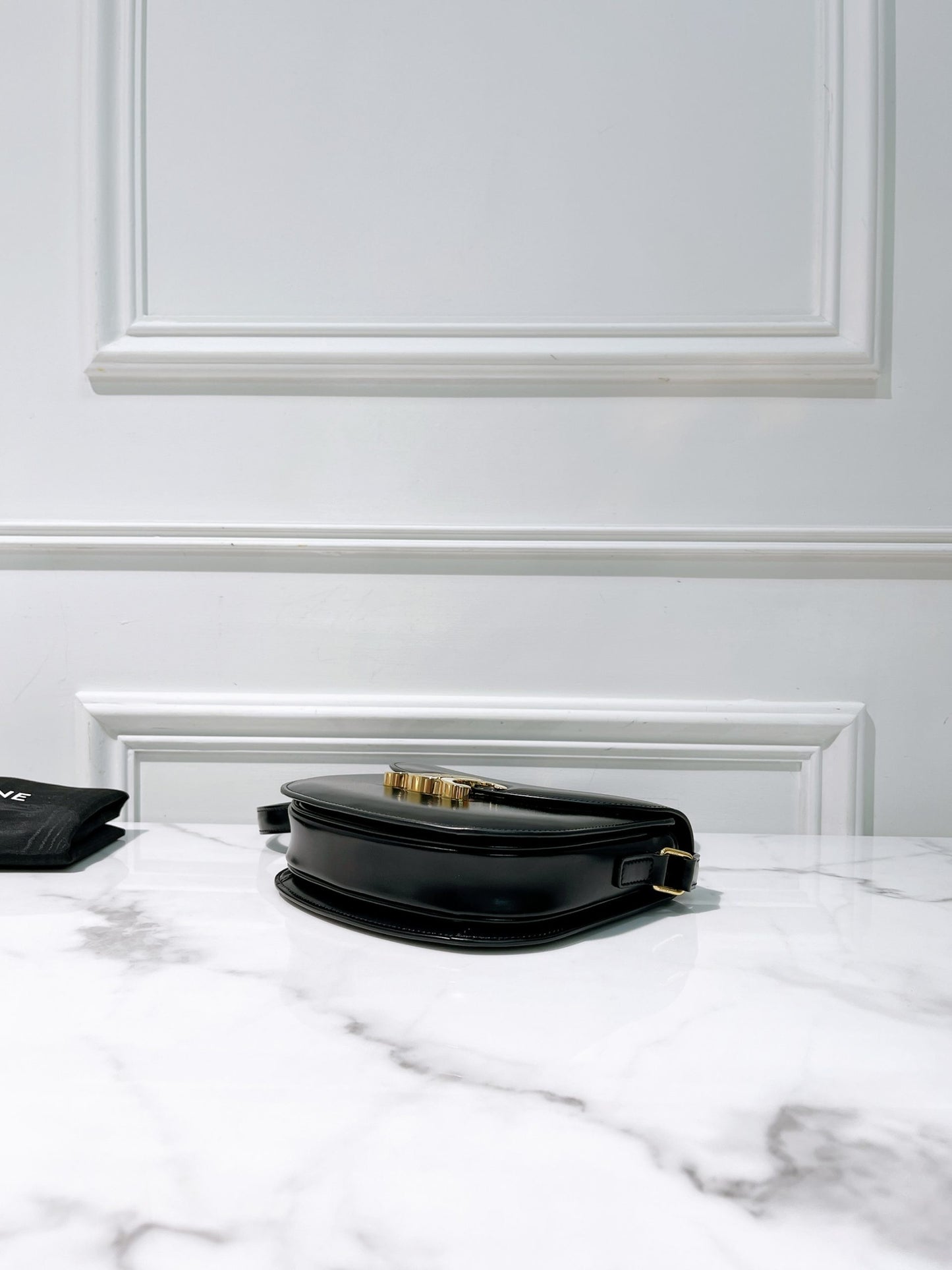 CELINE BESACE CLEA, Black/Gold