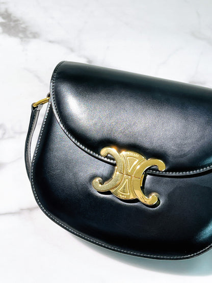 CELINE BESACE CLEA, Black/Gold