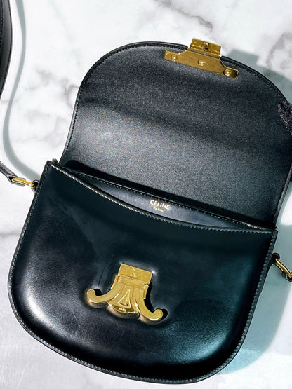 CELINE BESACE CLEA, Black/Gold