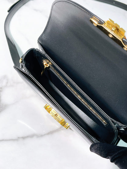 CELINE BESACE CLEA, Black/Gold