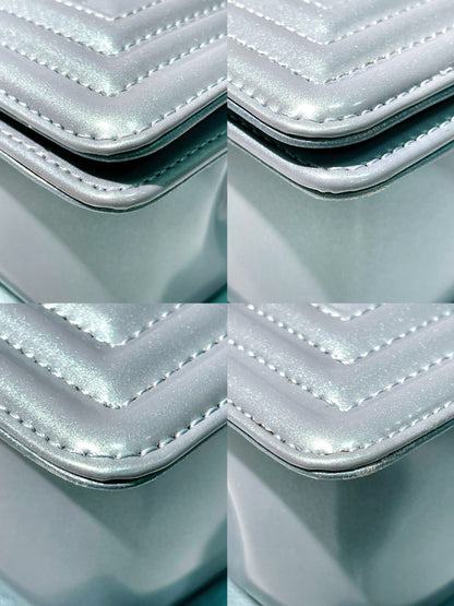 CHANEL SMALL LEBOY, Blue/Gold